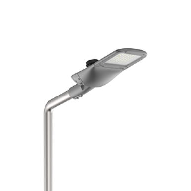 Светодиодный светильник VARTON уличный Tornado Road крепление на консоль 30 Вт 5000 K 1..10V NEMA RAL7045 серый муар